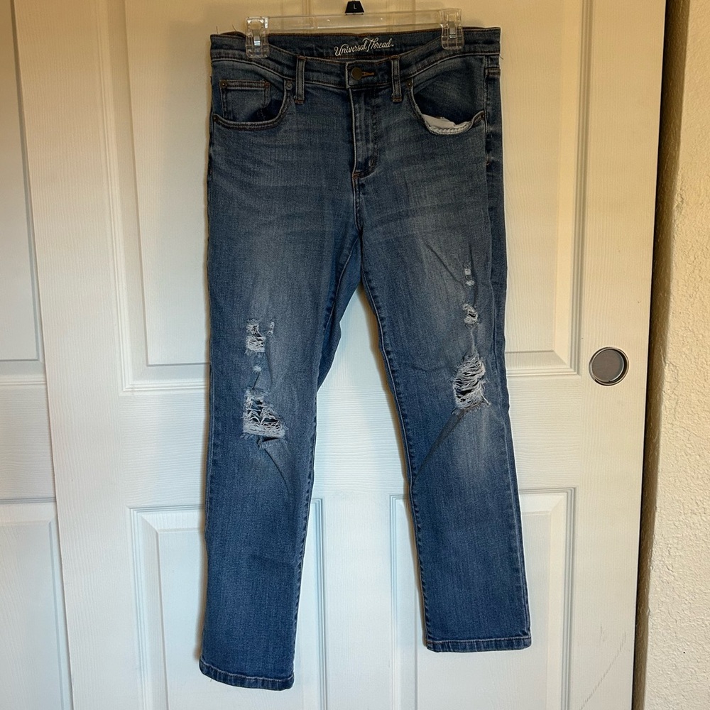 Universal Thread mid-rise girlfriend crop jeans